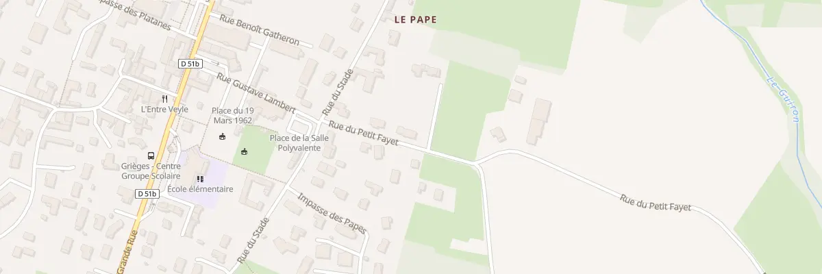 Plan du 105 Rue du Petit Fayet à Grièges