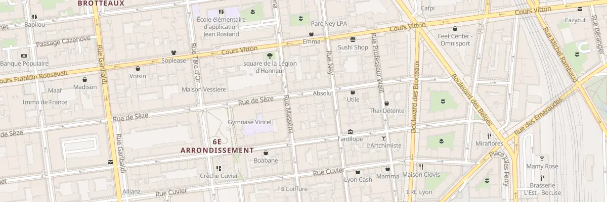 Plan du 108 Rue de Sèze à Lyon 6e Arrondissement