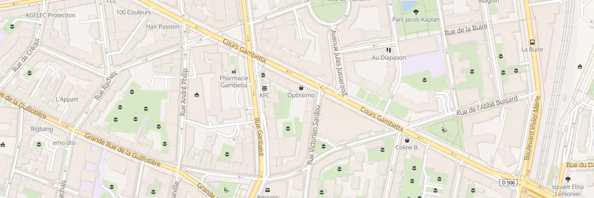Plan du 118 Crs Gambetta à Lyon 7e Arrondissement