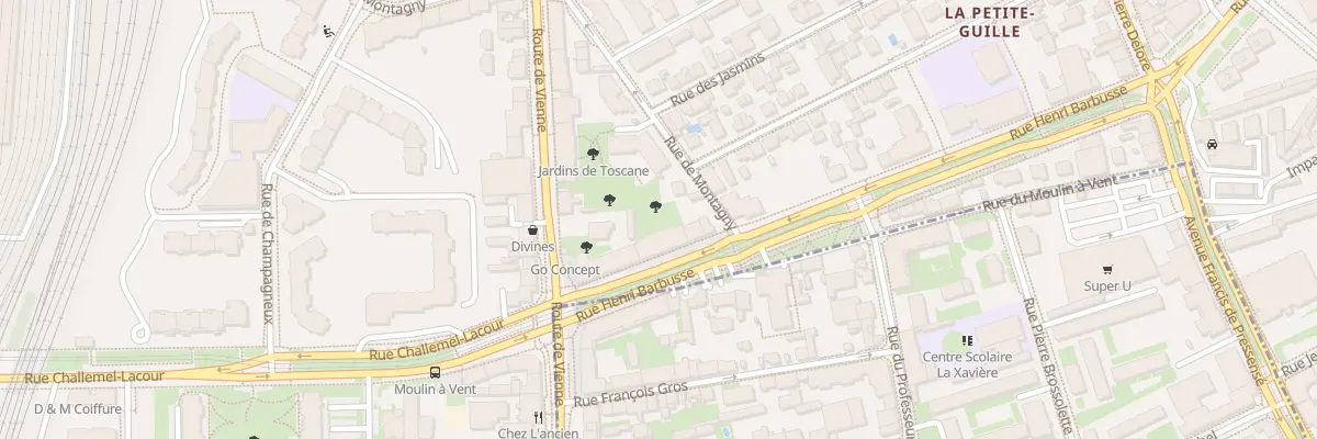Plan du 48 Rue Henri Barbusse à Lyon 8e Arrondissement