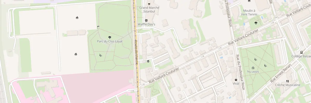 Plan du 293 Rte de Vienne à Vénissieux