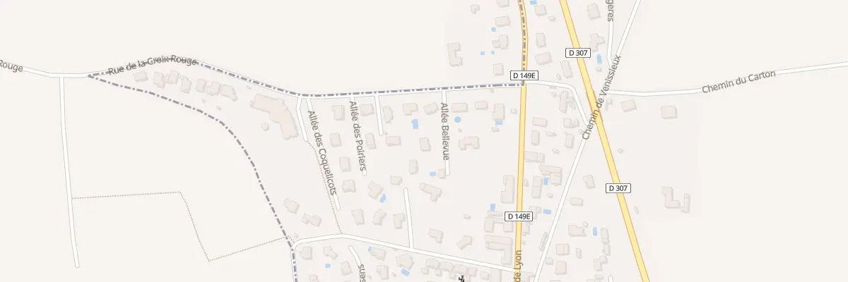 Plan du 2 All Bellevue à Saint-Symphorien-d’Ozon