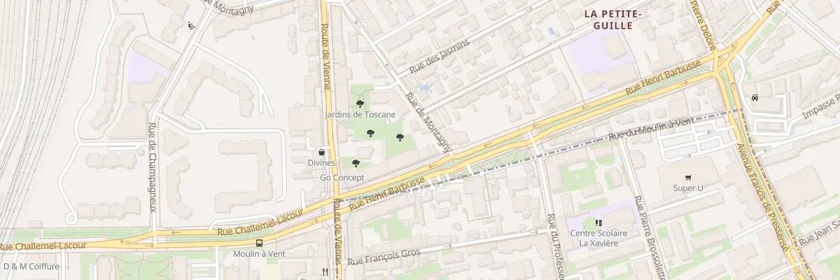 Plan du 44 Rue Henri Barbusse à Lyon 8e Arrondissement