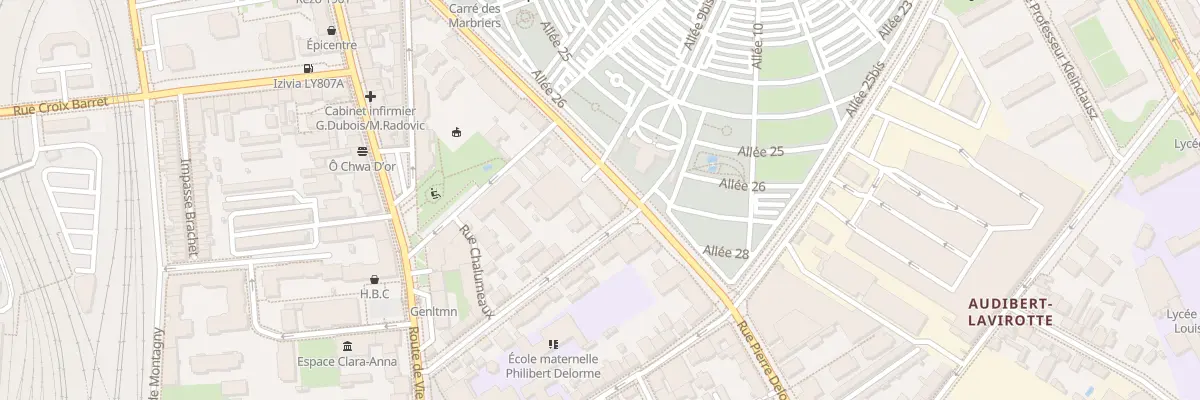 Plan du 46 Rue Pierre Delore à Lyon 8e Arrondissement