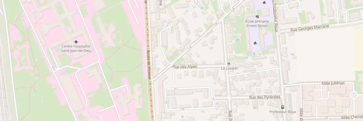 Plan du 1 Rue des Alpes à Vénissieux