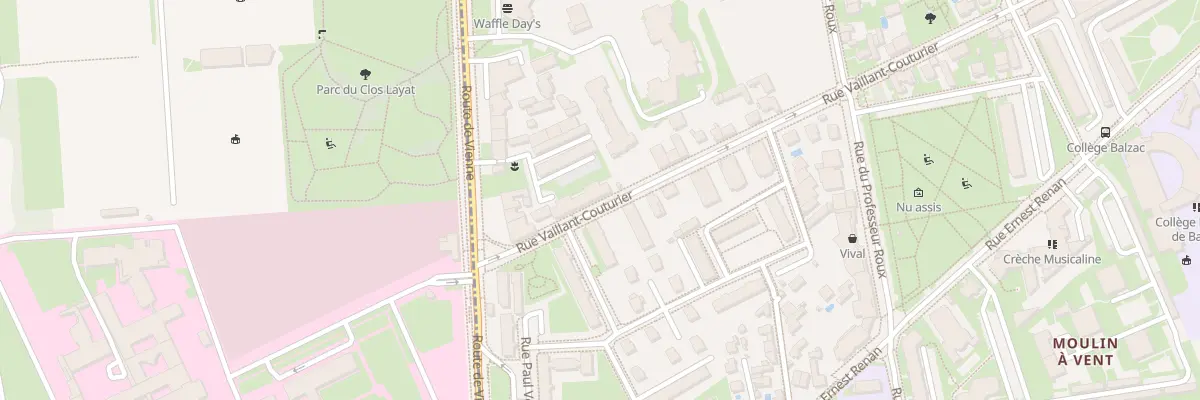 Plan du 3 Rue Vaillant Couturier à Vénissieux