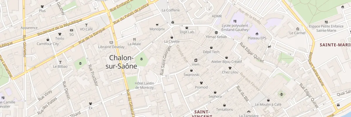 Plan du 59 Grande Rue à Chalon-sur-Saône