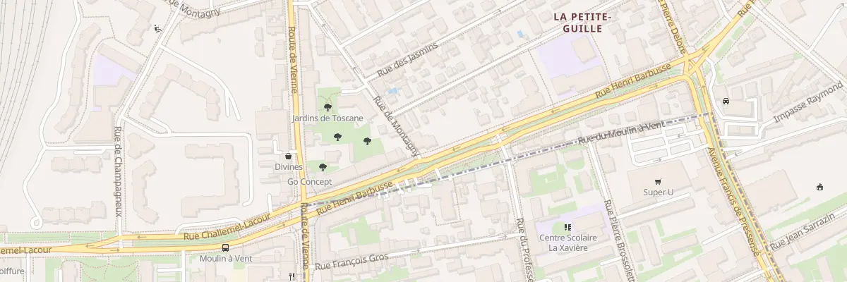 Plan du 40 Rue Henri Barbusse à Lyon 8e Arrondissement