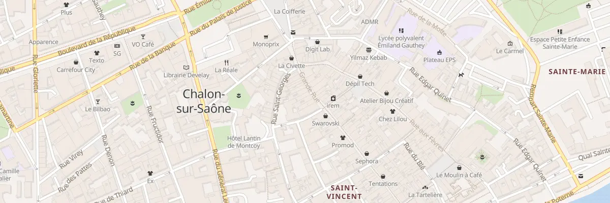Plan du 55 Grande Rue à Chalon-sur-Saône