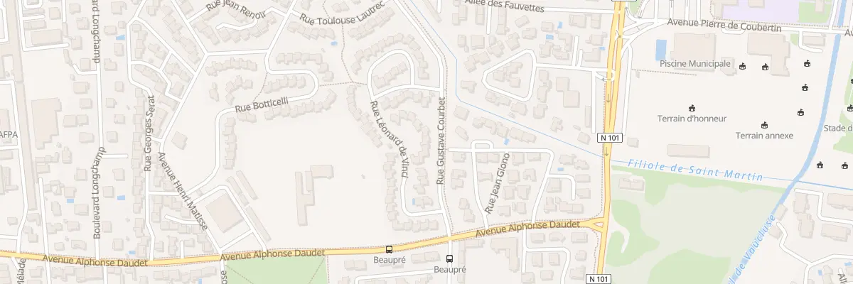 Plan du 23 Rue Léonard de Vinci au Pontet