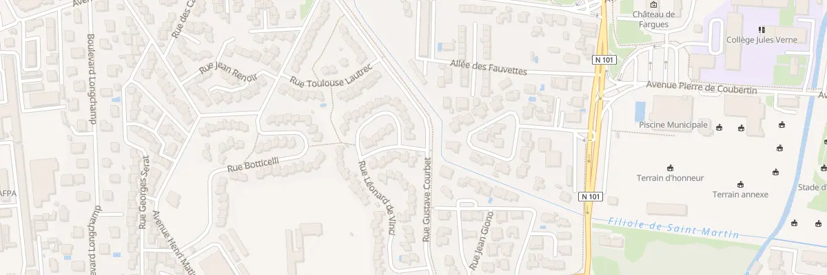 Plan du 2 Rue Michel Ange au Pontet