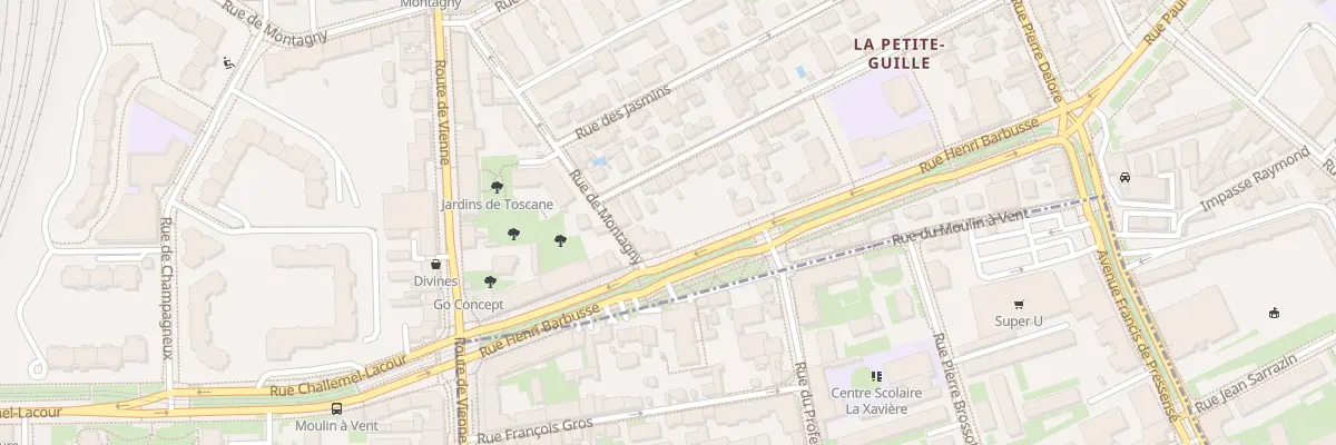 Plan du 38 Rue Henri Barbusse à Lyon 8e Arrondissement