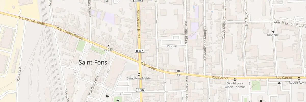 Plan du 24 Rue Raspail à Saint-Fons