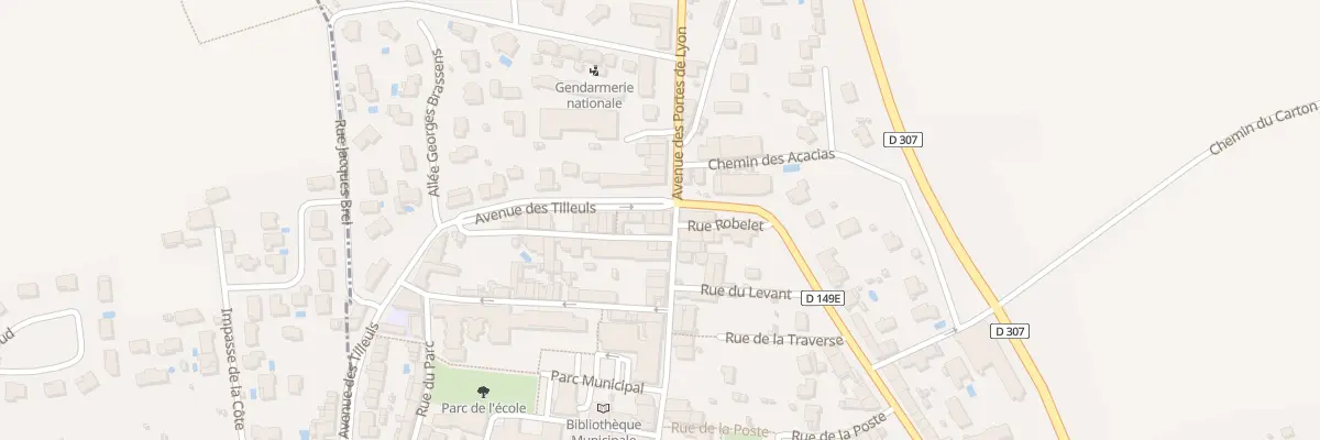 Plan du 2 Av des Tilleuls à Saint-Symphorien-d’Ozon