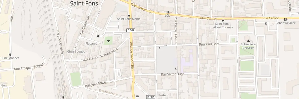 Plan du 6 Rue Paul Bert à Saint-Fons