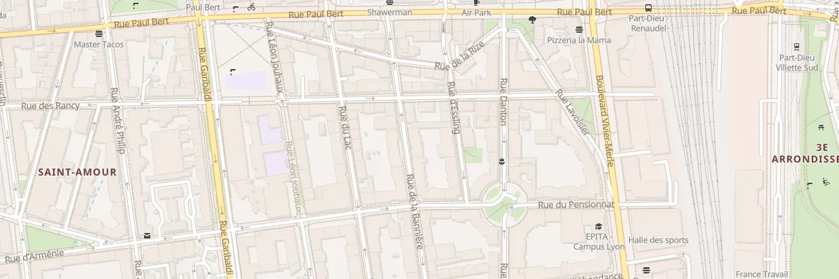 Plan du 21 Rue de la Bannière à Lyon 3e Arrondissement