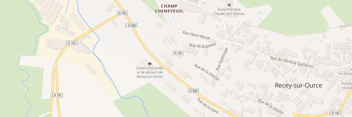 Plan du 1 Rue du Huit Mai 1945 à Recey-sur-Ource