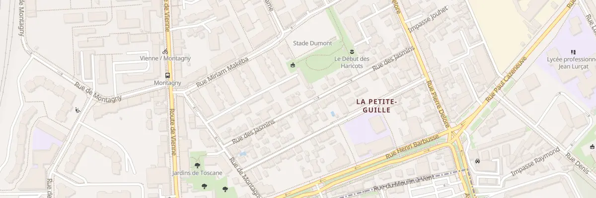 Plan du 21 Rue des Jasmins à Lyon 8e Arrondissement
