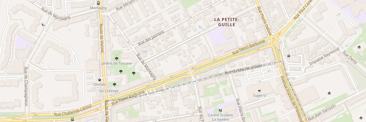 Plan du 30 Rue Henri Barbusse à Lyon 8e Arrondissement