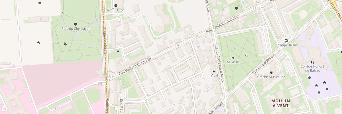 Plan du 16 Rue Vaillant Couturier à Vénissieux