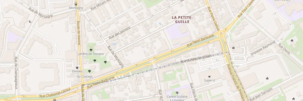 Plan du 28 Rue Henri Barbusse à Lyon 8e Arrondissement