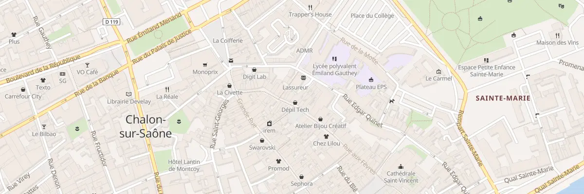Plan du 46 Rue aux Fèvres à Chalon-sur-Saône