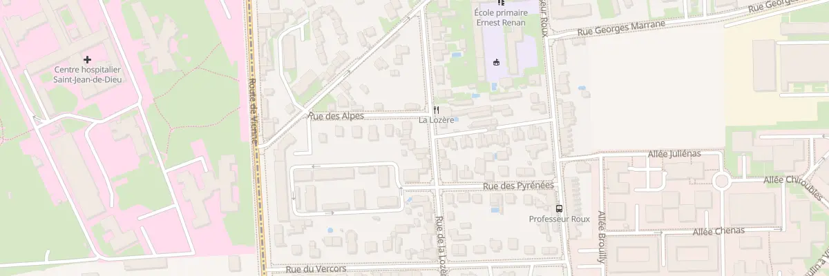 Plan du 8 Rue de la Lozère à Vénissieux