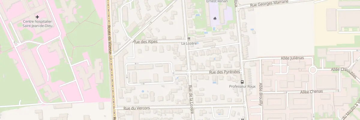 Plan du 14 Rue de la Lozère à Vénissieux