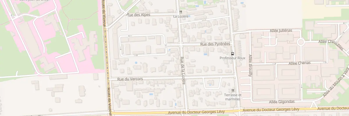 Plan du 24 Rue de la Lozère à Vénissieux