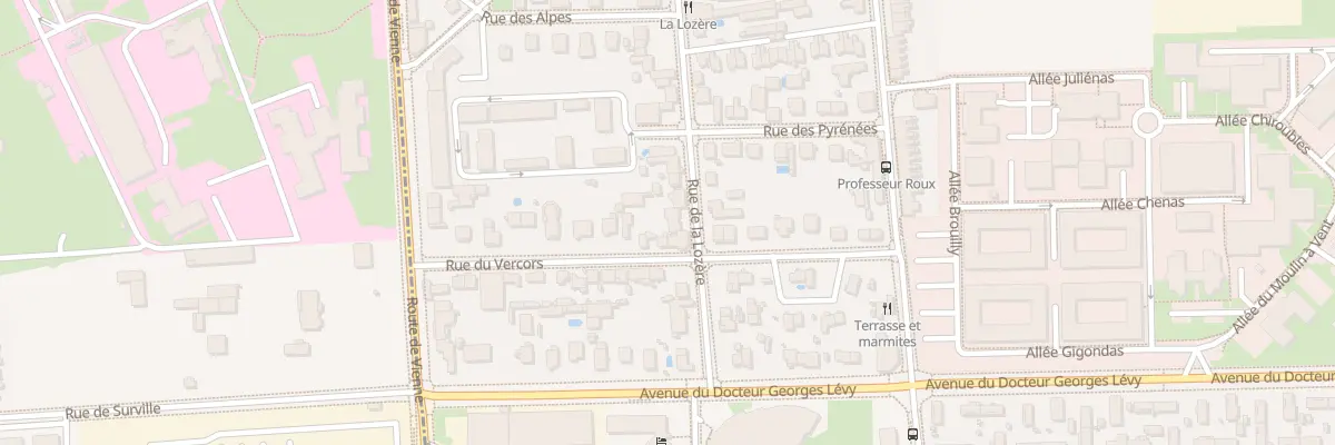 Plan du 28 Rue de la Lozère à Vénissieux