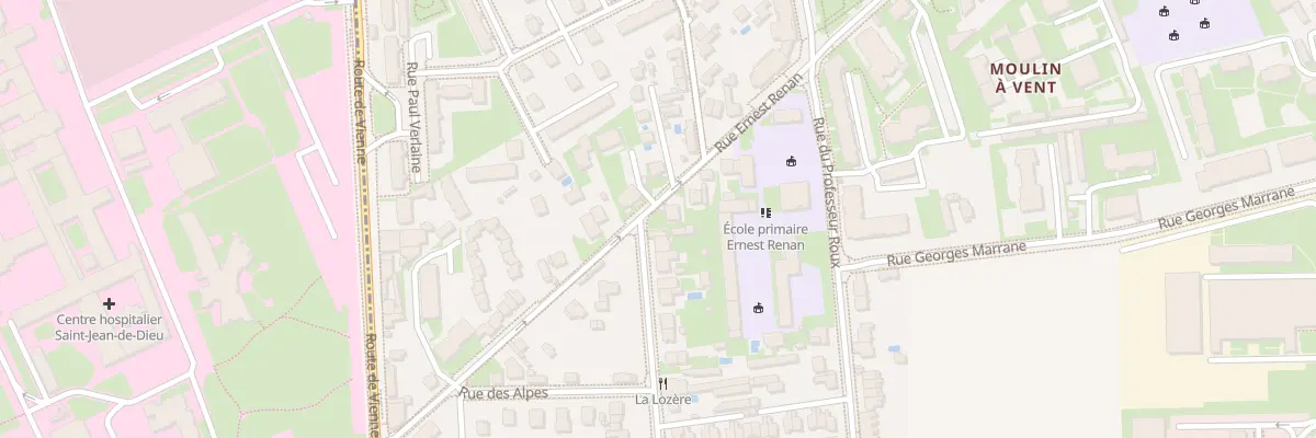 Plan du 1 Rue de la Lozère à Vénissieux
