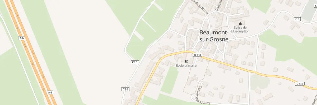 Plan du 28 Rue de Cervelle à Beaumont-sur-Grosne