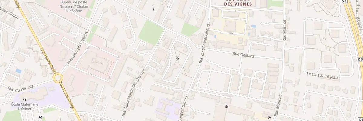 Plan du 1E Rue Lieutenant Andre à Chalon-sur-Saône