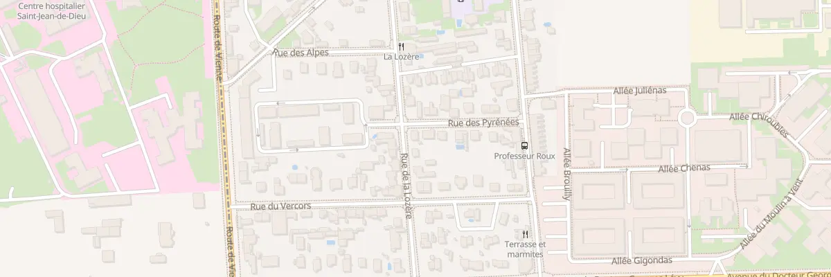 Plan du 25 Rue de la Lozère à Vénissieux