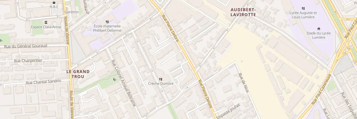 Plan du 80 Rue Pierre Delore à Lyon 8e Arrondissement