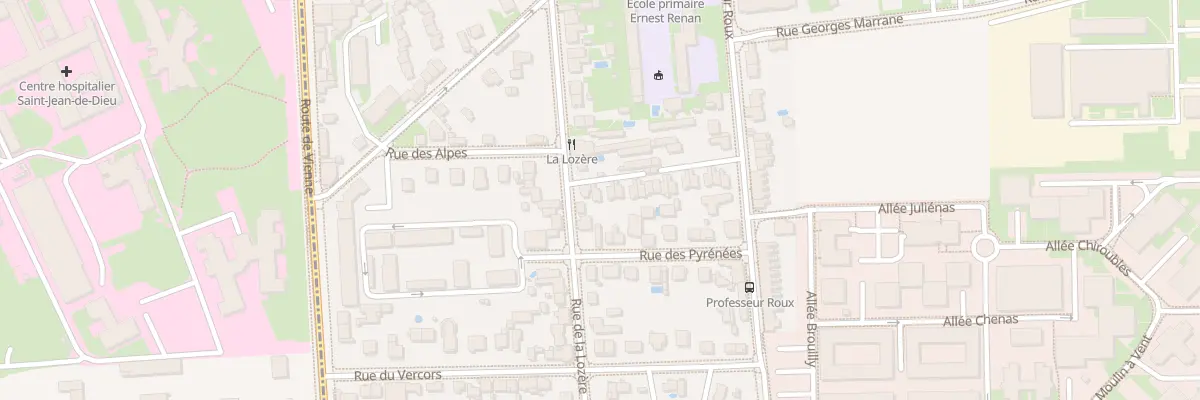 Plan du 21 Rue de la Lozère à Vénissieux
