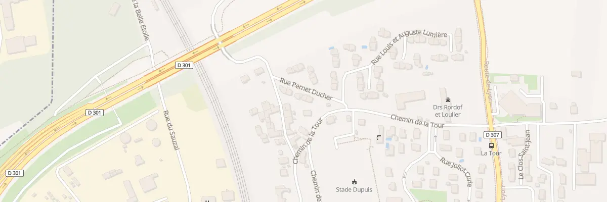 Plan du 8 Rue Pernet Ducher à Feyzin