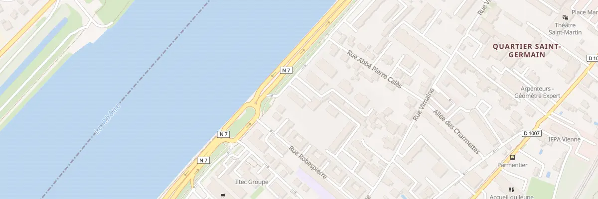 Plan du 39 Quai Frédéric Mistral à Vienne