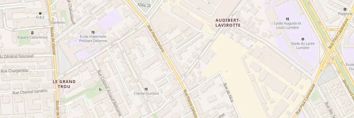 Plan du 37 Rue Pierre Delore à Lyon 8e Arrondissement
