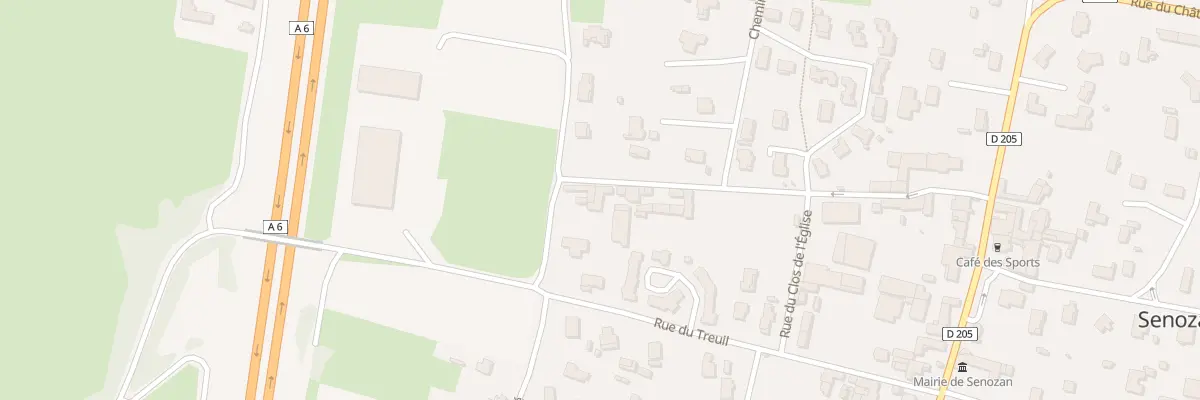 Plan du 309A Rue des Thevenins à Senozan