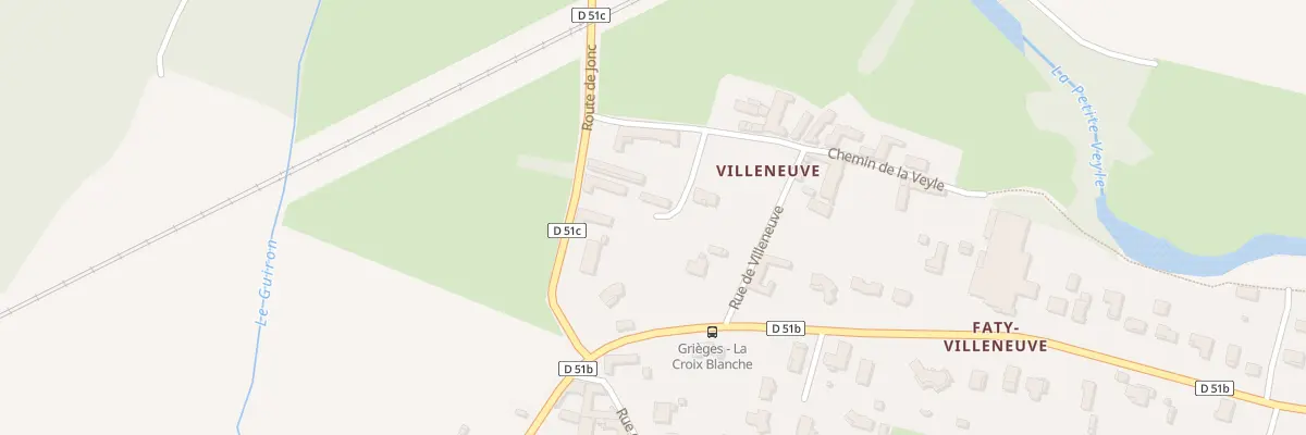 Plan du 92 Rue de Villeneuve à Grièges