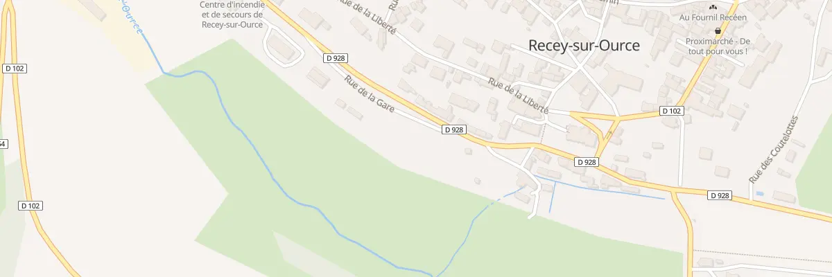 Plan du 8 Rue de la Gare à Recey-sur-Ource