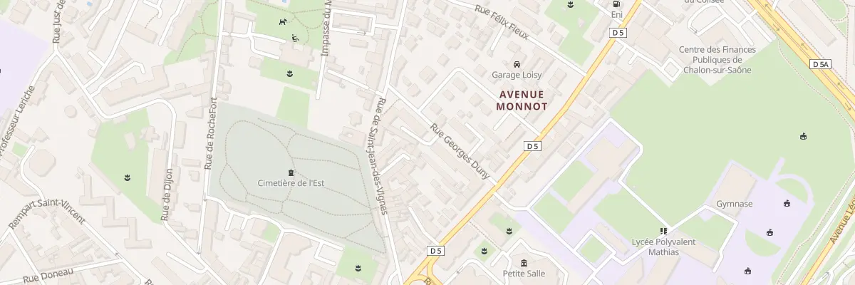 Plan du 7 Rue Georges Duny à Chalon-sur-Saône