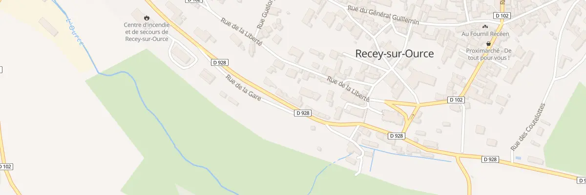 Plan du 7 Rue de la Gare à Recey-sur-Ource