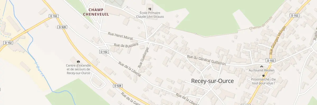 Plan du 3 Rue General Roussel à Recey-sur-Ource