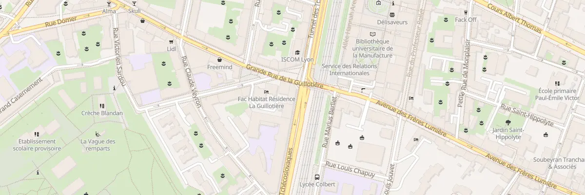 Plan du 36 Bd des Tchécoslovaques à Lyon 7e Arrondissement
