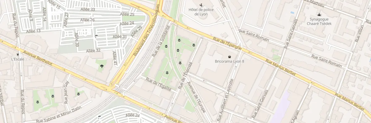 Plan du 6 Rue de l’Eternité à Lyon 8e Arrondissement
