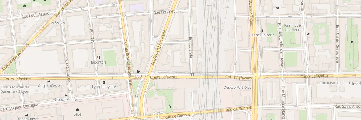 Plan du 26 Rue Lalande à Lyon 6e Arrondissement