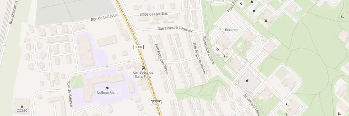 Plan du 38 Rue Auguste Renoir à Vénissieux