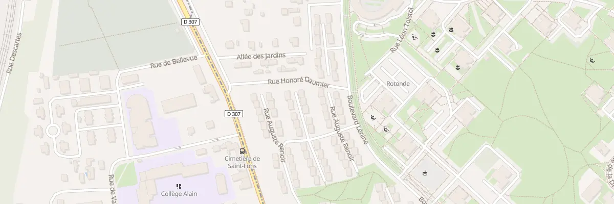 Plan du 26 Rue Auguste Renoir à Vénissieux